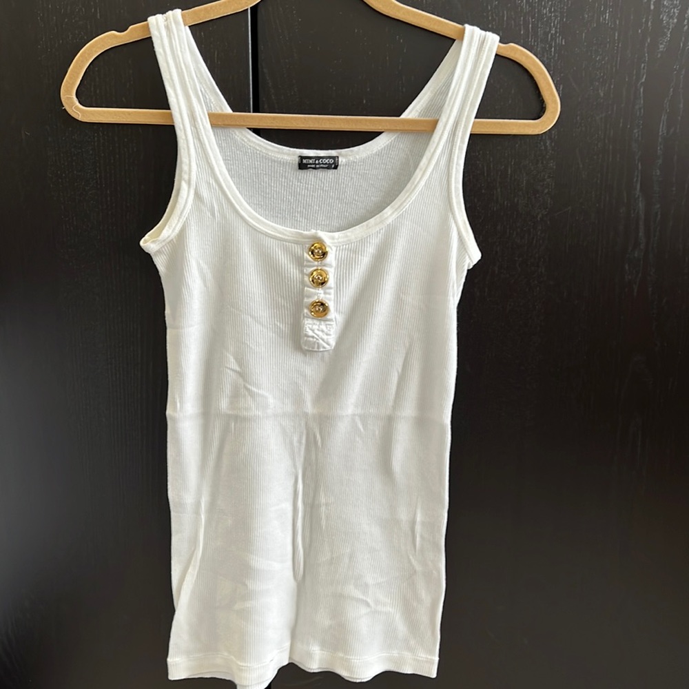 Ladies Mimi & Coco Ribbed Tank Top Size Small